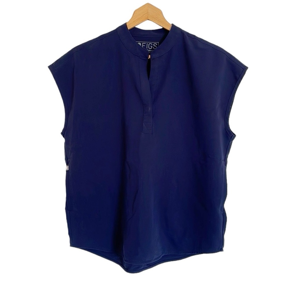Figs Navy Blue Rafaela Oversized Scrub Top size XS
